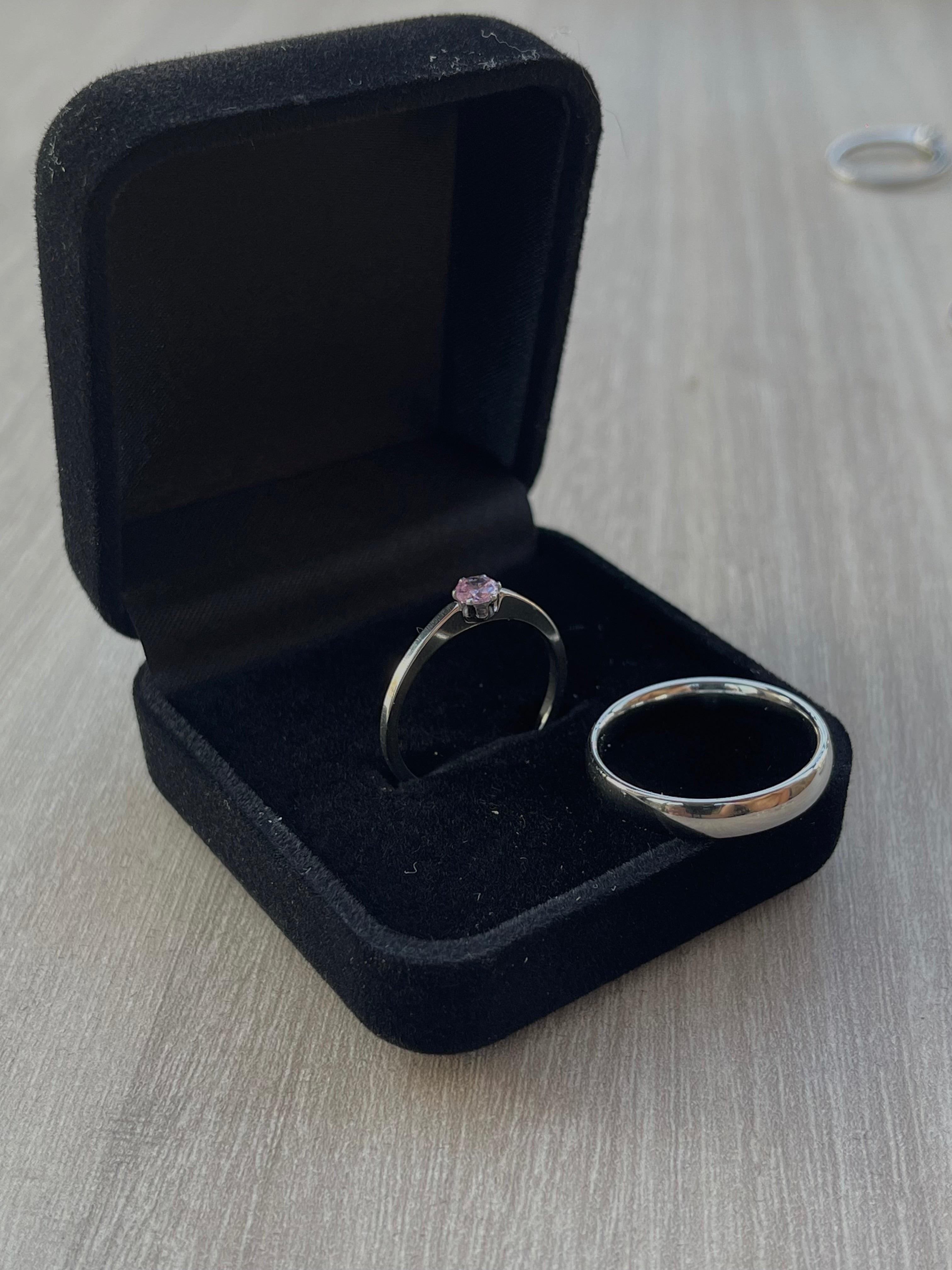 Anillo promesa elegante