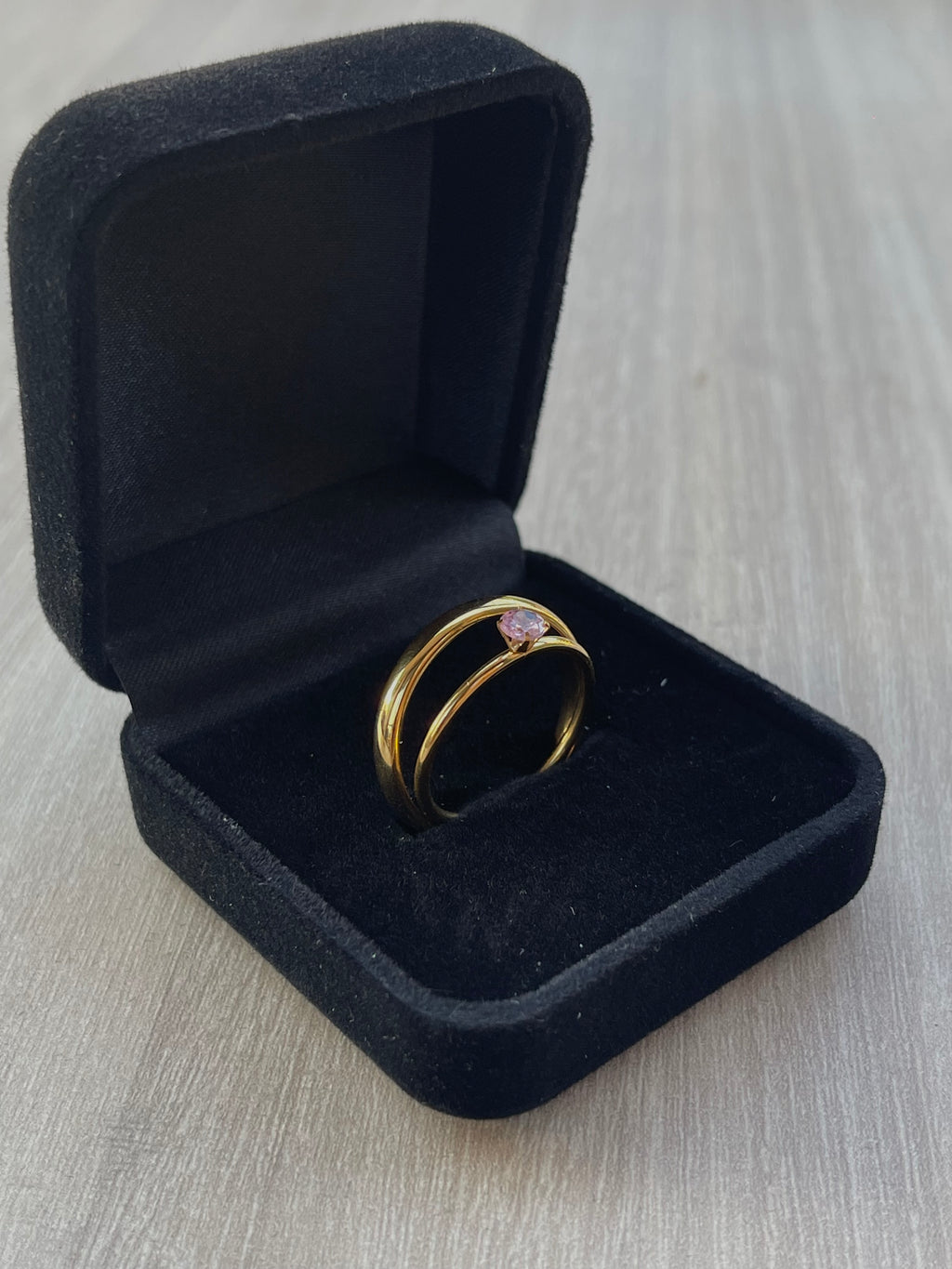 Anillos promesa dorado