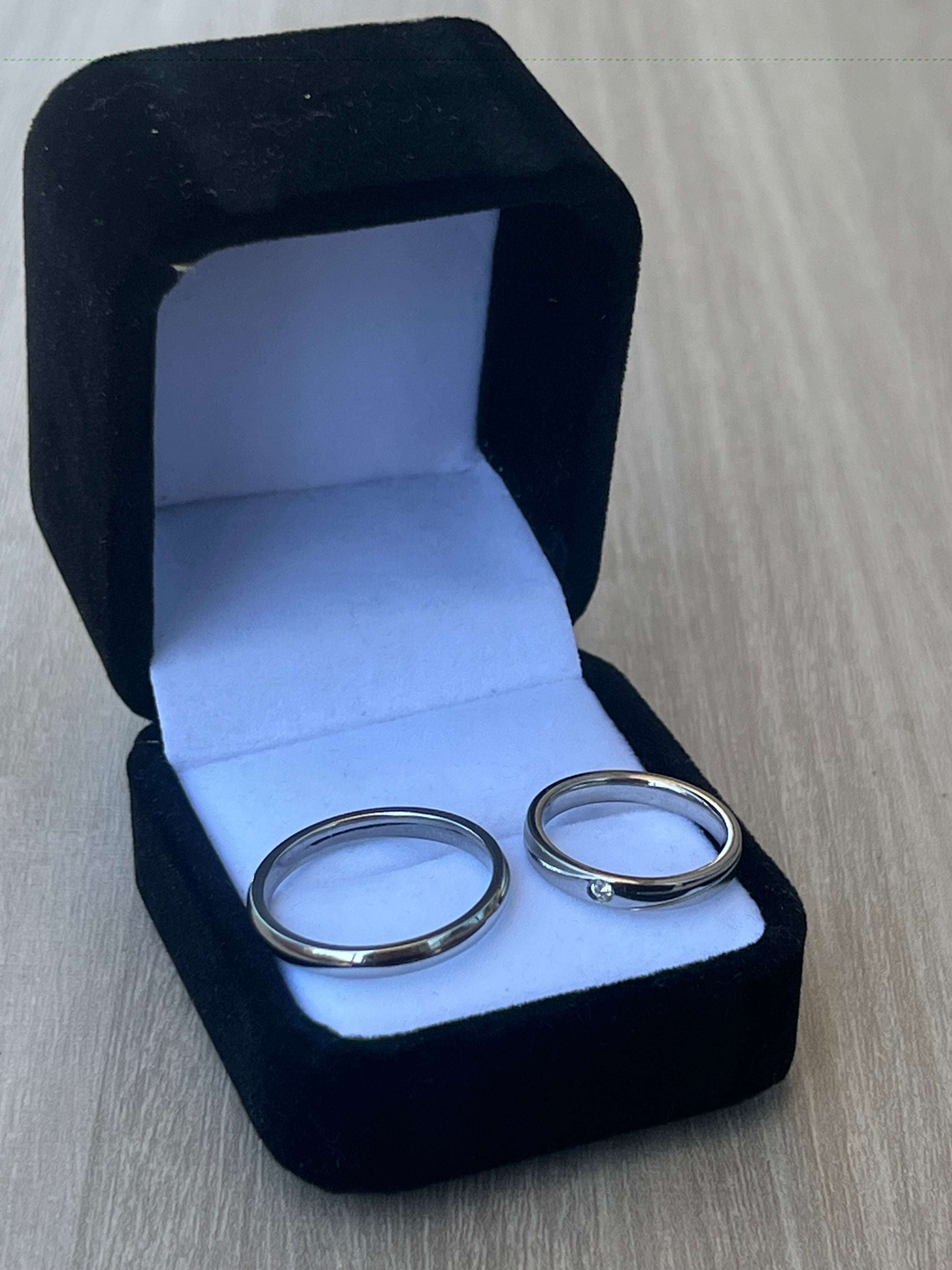 Par de anillos cristal para compartir