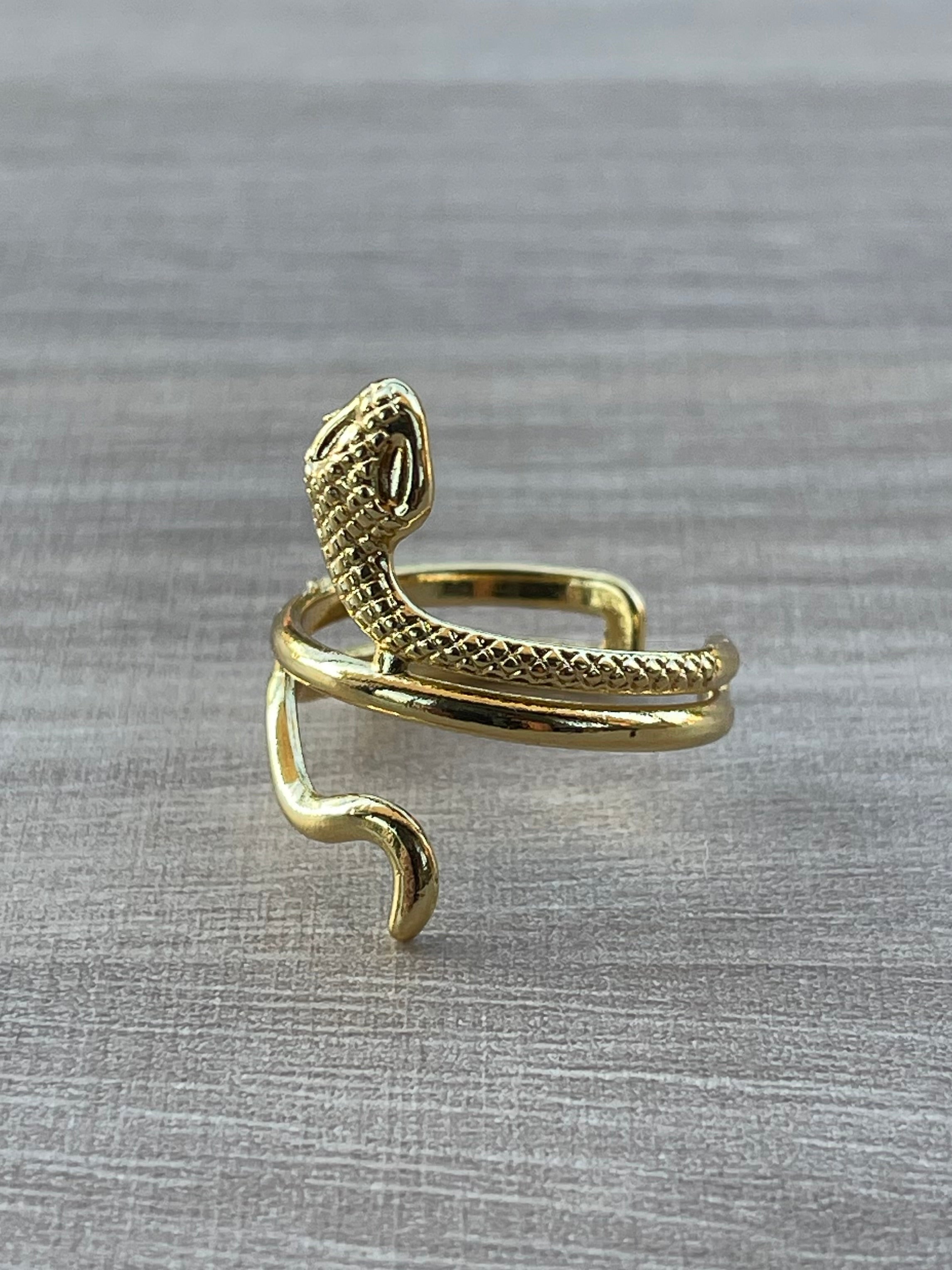 Anillo snake dorado