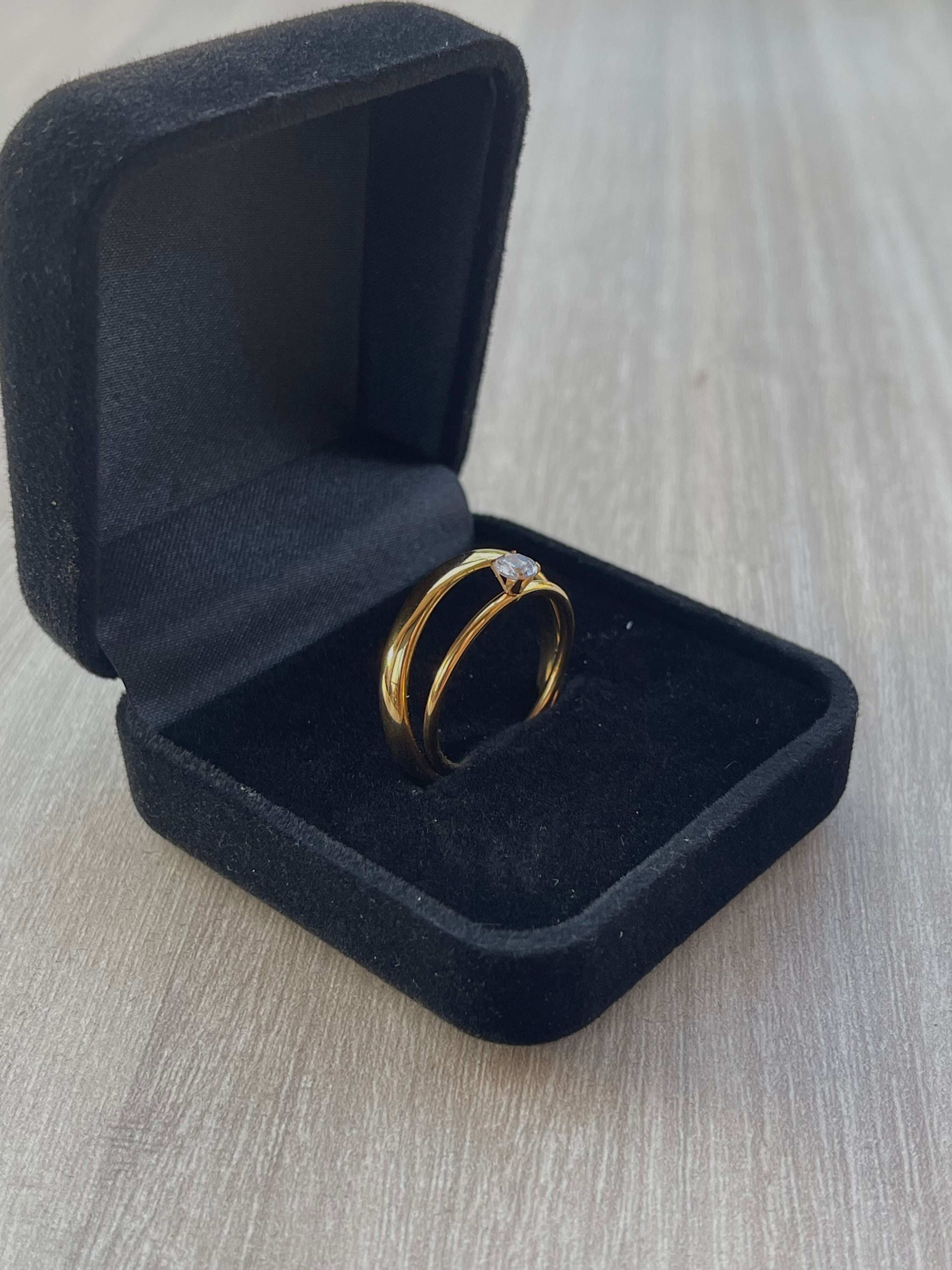 Anillos promesa dorado
