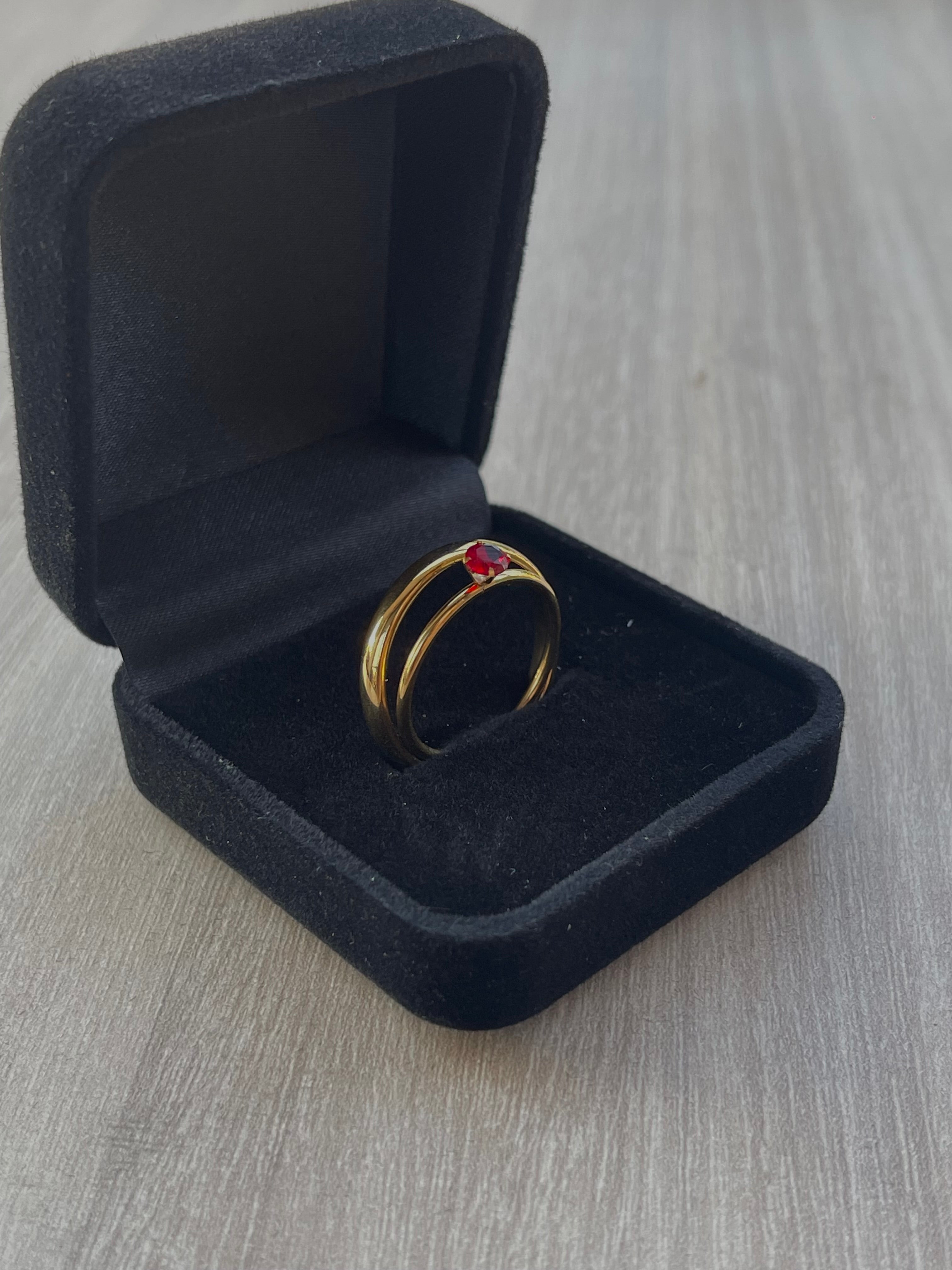 Anillos promesa dorado