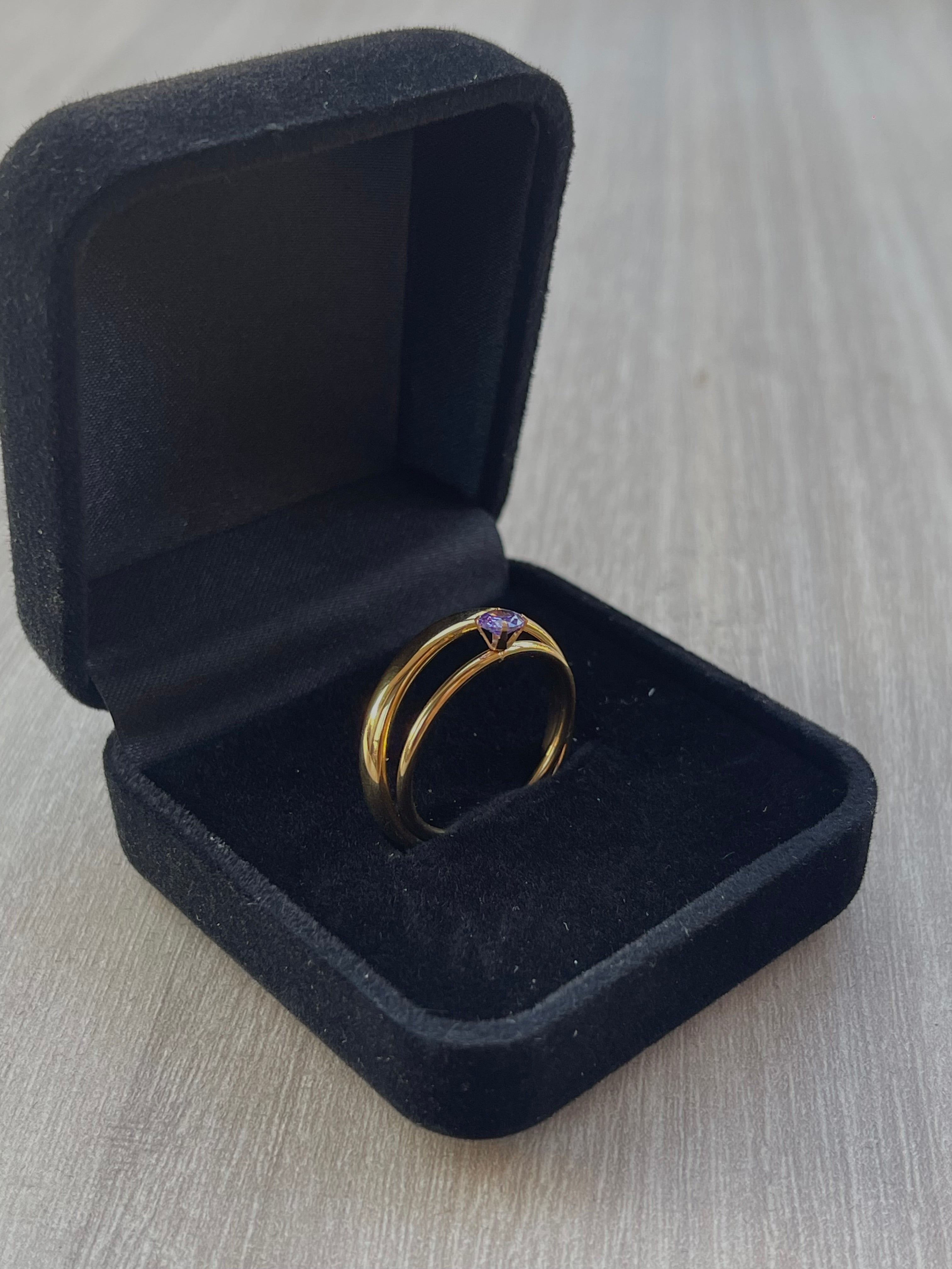 Anillos promesa dorado